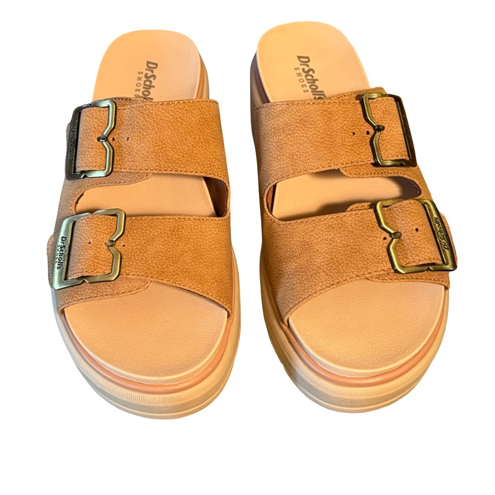 Dr Scholl’s NWT Nice Day Max OG Cushioned Tan Brown Platform Sandals (SH230) - Picture 3 of 11